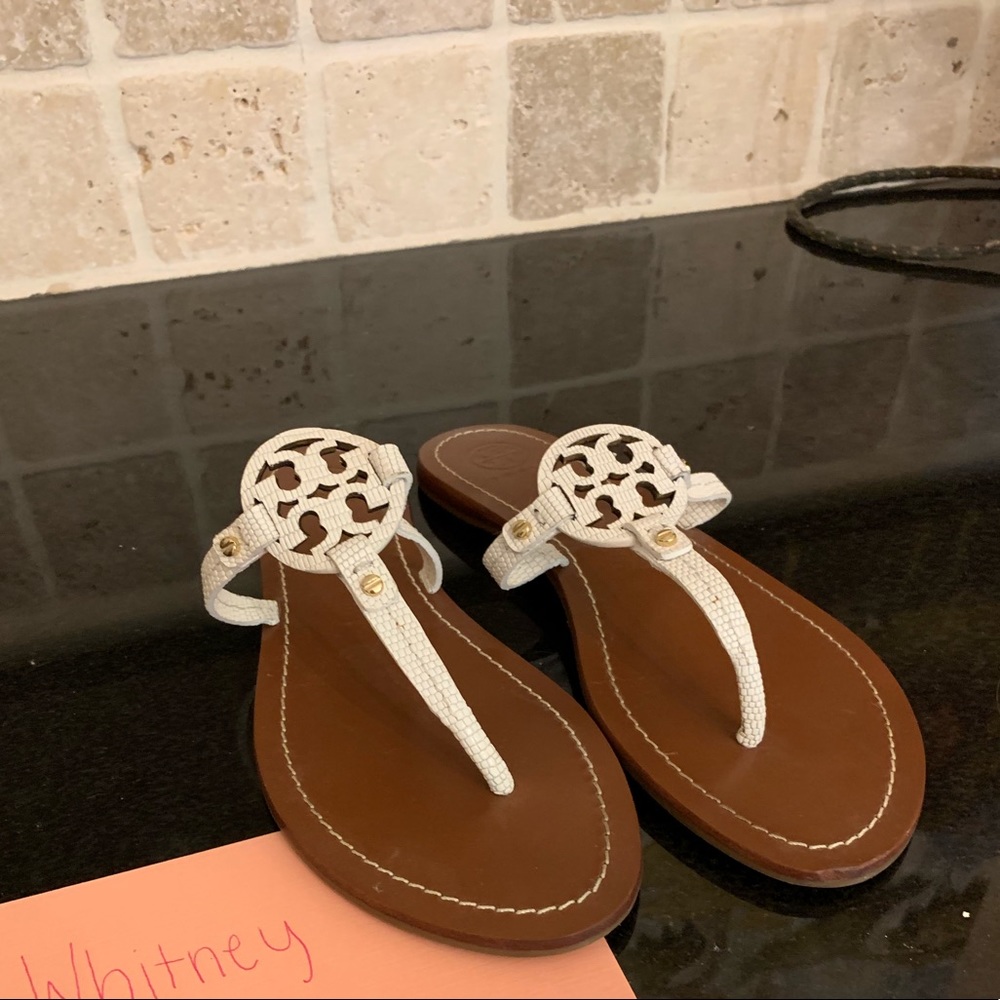 White mini miller sandals